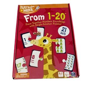Play Begins Here From 1-20 Number Puzzle Sets